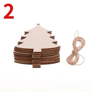 Christmas tree creative wood decorations, Holiday Party pendant, diy home decoration, 10pcs per bag 10 Main Sales Vasco de Gama - №9