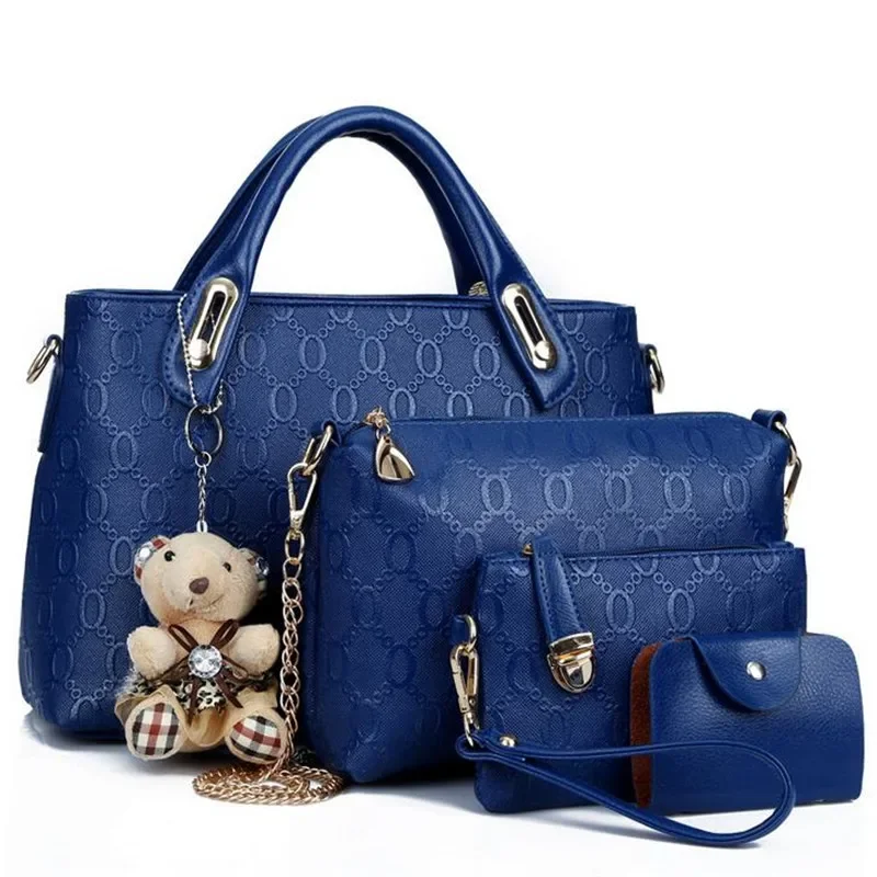 Fashion 4pcs/Set Luxury Designer Bags Handbag Women Bag PU Leather Messenger Bag Shoulder Bag Wallet Bags Dropshipping
