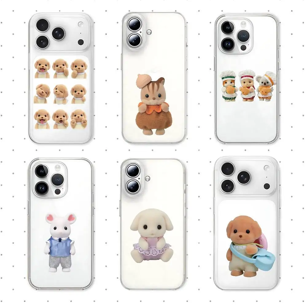 

S-Sylva-nian F-Familie Phone Case Soft Transparent Case For IPhone 17 16 15 14 13 12 11 Pro Max Mini Plus Shockproof Cover Case