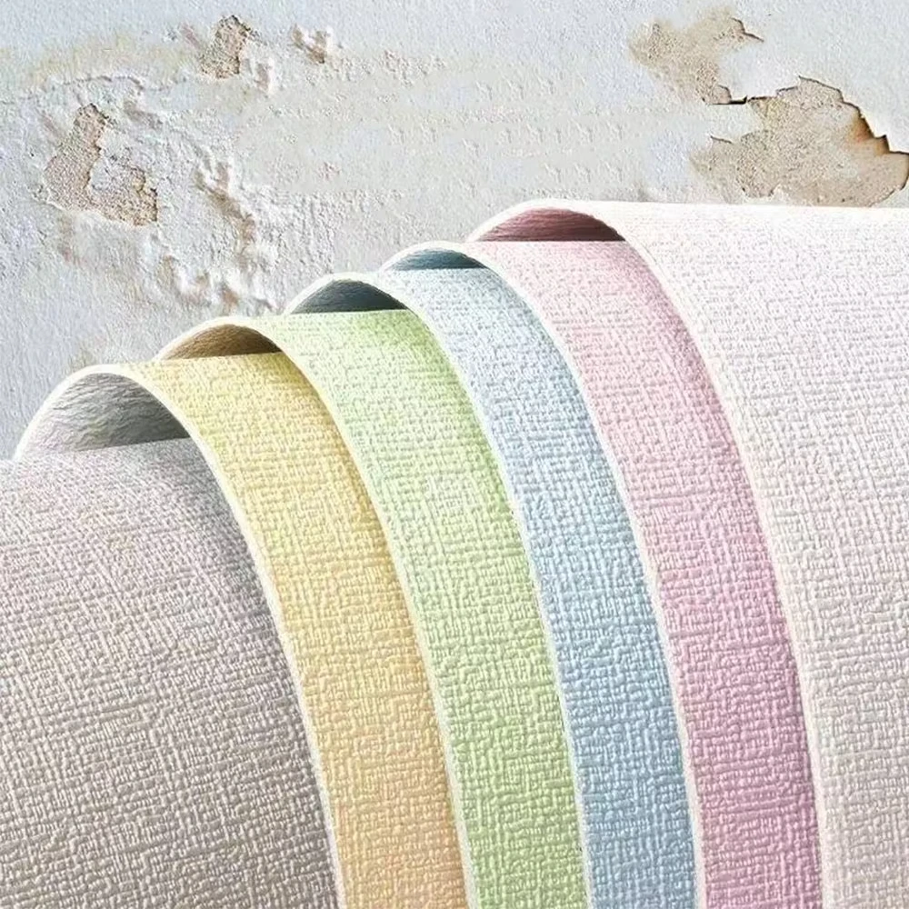 Colorful 3D Foam Wall Panels Self Adhesive Linen Texture Wall Stickers for Living Room Bedroom Home Decoration Wallpaper