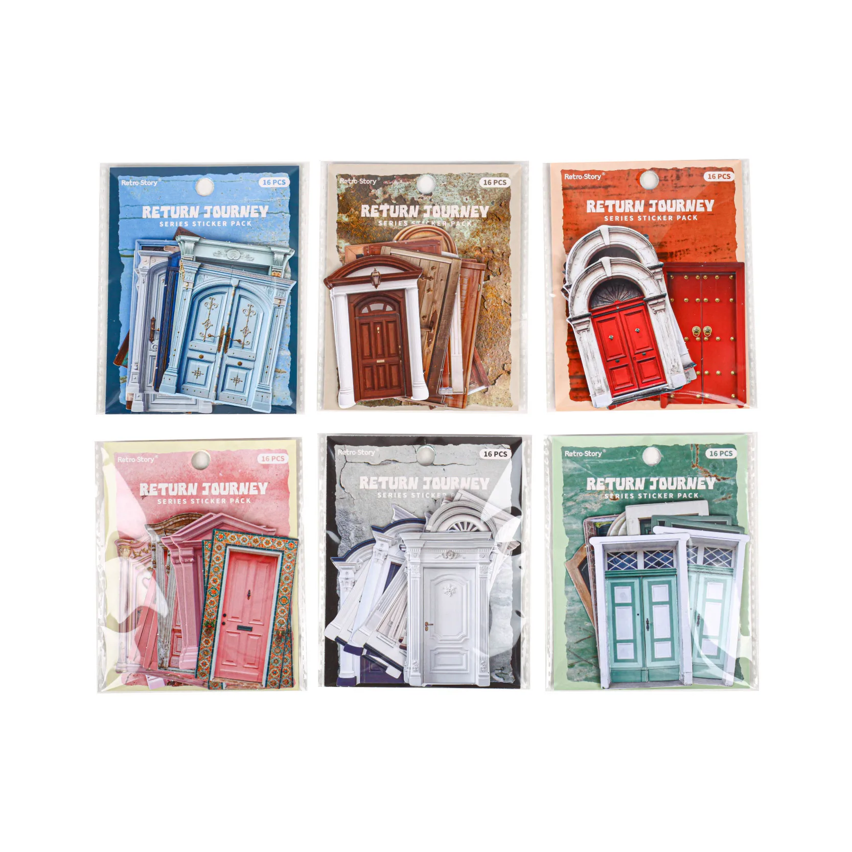 

6packs/pack Kawaii Stationery Stickers Gate of Return DIY Craft Scrapbooking Album Junk Journal Happy Planner Diary Stickers