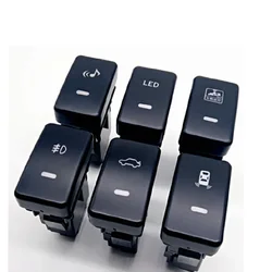 Car Trunk Front Fog Lamp Music Button Monitoring Radar Switch For Honda Fit Civic Odyssey CRV 2007 2008 2009 2010 2011 2012 2013