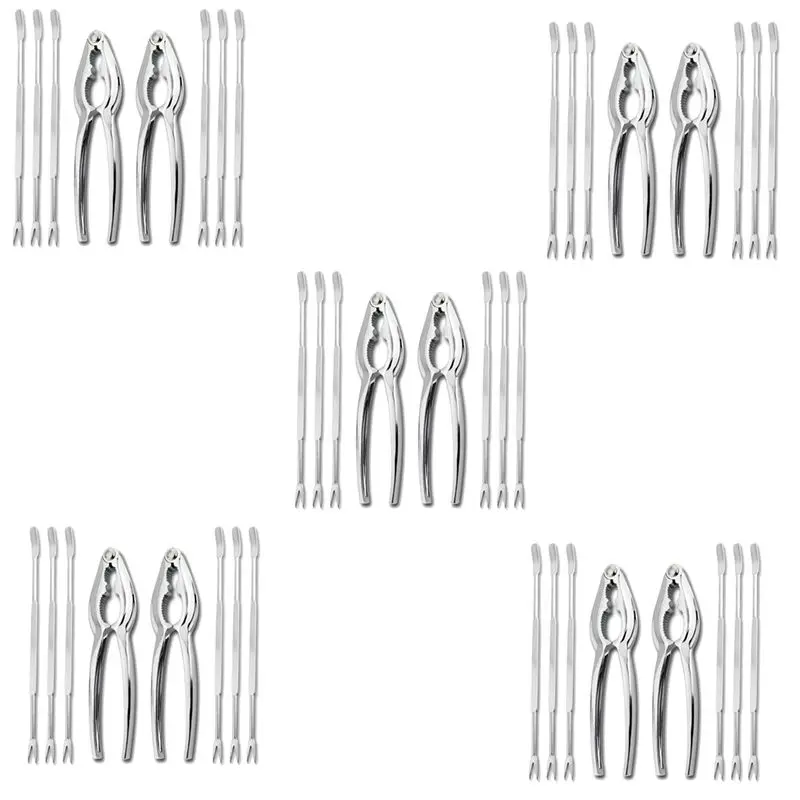 BAAJ-40 Piece Seafood Tool Kit, Stainless Steel Crab Leg Cracker And Forks Nut Cracker Set Shellfish Sheller