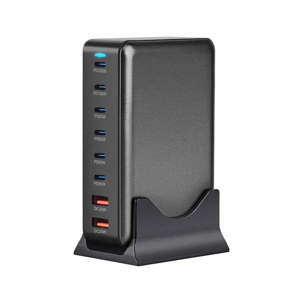 Cargador GaN de 500W USB C, cargador rápido de escritorio de 8 puertos USB tipo C PD, carga rápida 3,0 USB tipo C para IPhone15 14, carga rápida