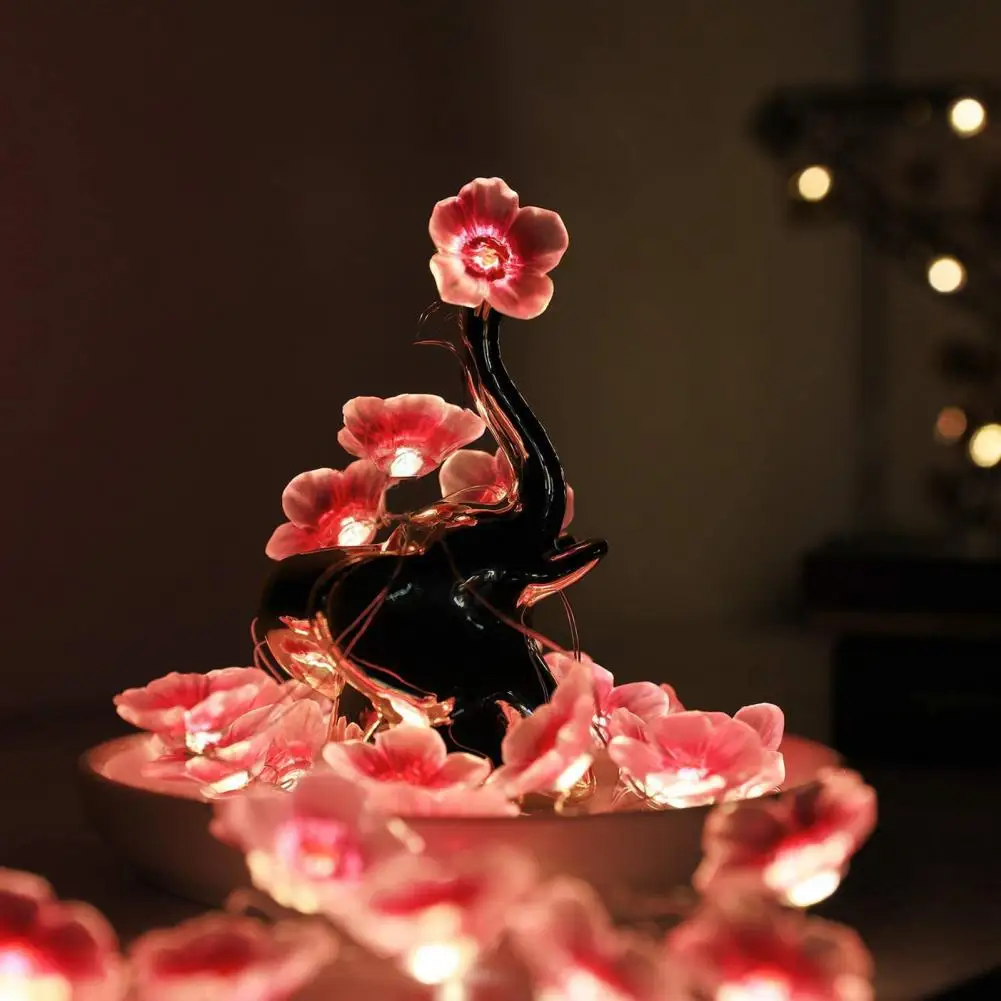 LED Cherry Blossom Vine Light Strip with Remote Control Multiple Lighting Modes Cherry LED Tree Branch Lights Wall Decor