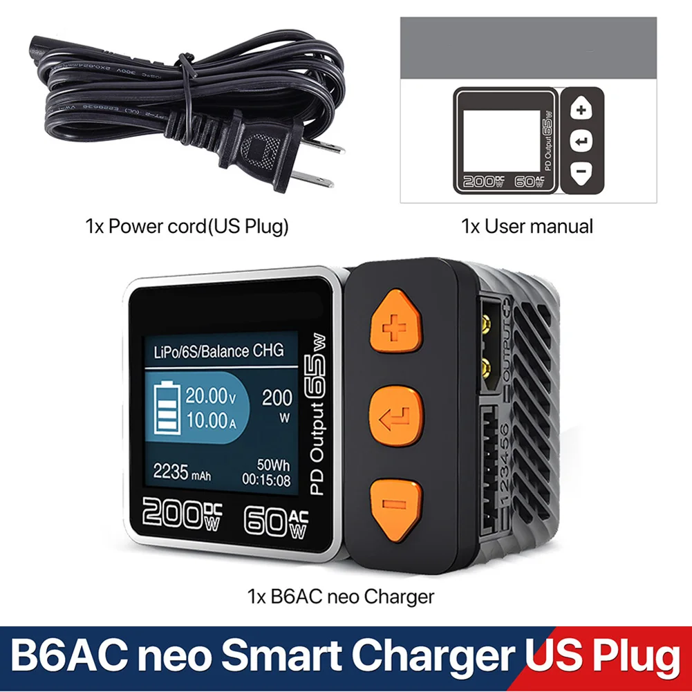 10A Battery Charger B6ACneo Charger Charging And Discharging Modes Remote Control Battery Charger As Shown For RC Car Charging