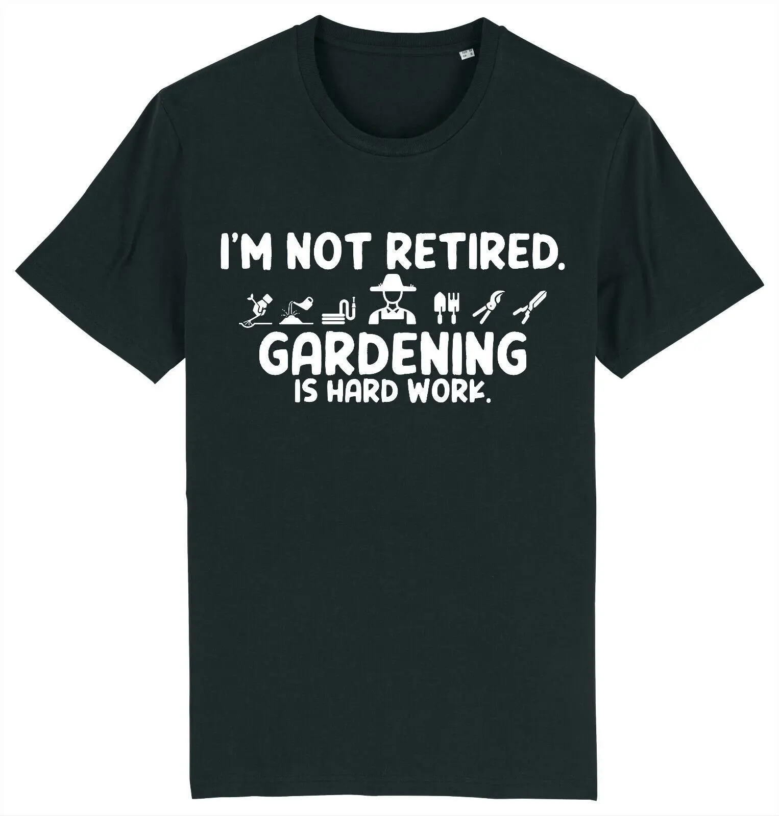 Men's Fashion, Personalized, Casual  I'm Not Retired Gardening Is Hard Work Gardener T-shirt Summer Simple and Breathable Style
