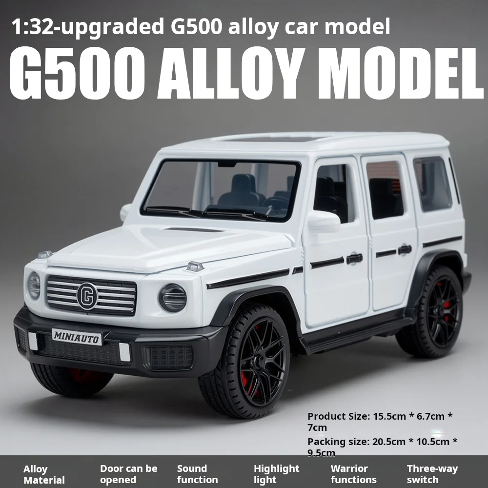 

Официальная авторизованная 1:32 новая модернизированная модель автомобиля из сплава G500, имитация звука и света, изысканная игрушечная машинка для мальчиков, подарок, коллекционные предметы