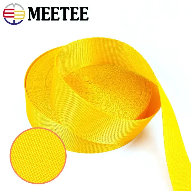 8Meter Polyester Nylon Webbing Tape 20-50mm Decorative Ribbon Band Backpack Bag Strap Dog Collar Bias Binding Sewing Accessories