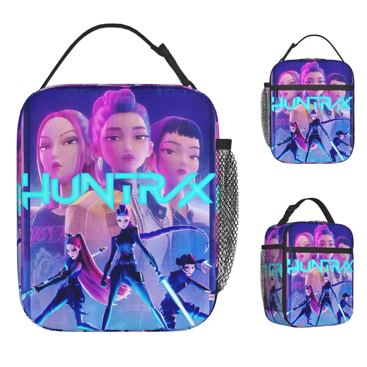 

Huntrix Kpop Demon Hunters Lunch Bag Fashion Lunch Box Child Outdoor Picnic Portable Zipper Cooler Bag Oxford Thermal Lunch Bags