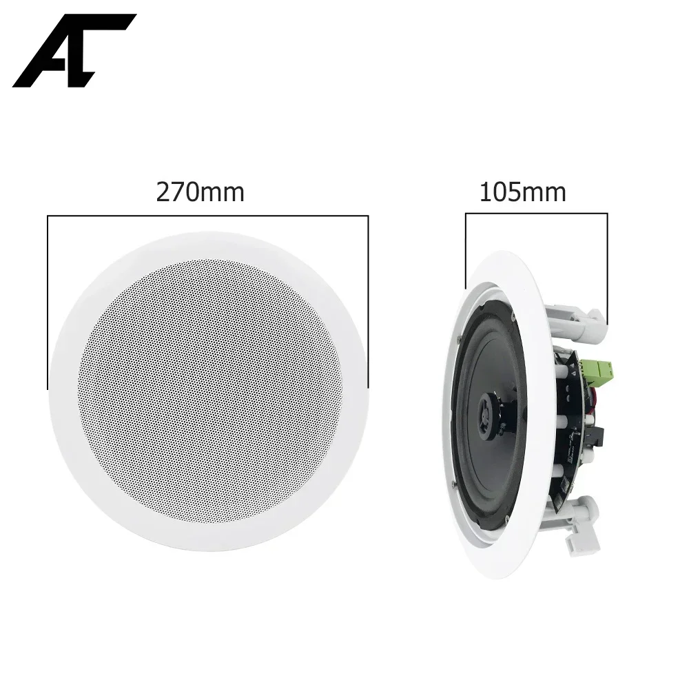 8'' koncentryczny głośnik sufitowy 40W wbudowany głośnik klasy D System PA dźwięk radia HiFi 40W muzyka domowa impreza Audio kontrola aplikacji