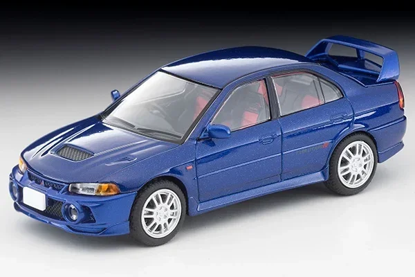 TOMYTEC TLV 1:64 N186e Mitsubishi Lancer EVO 4 Generation Blue alloy die cast static display car model children's toy.