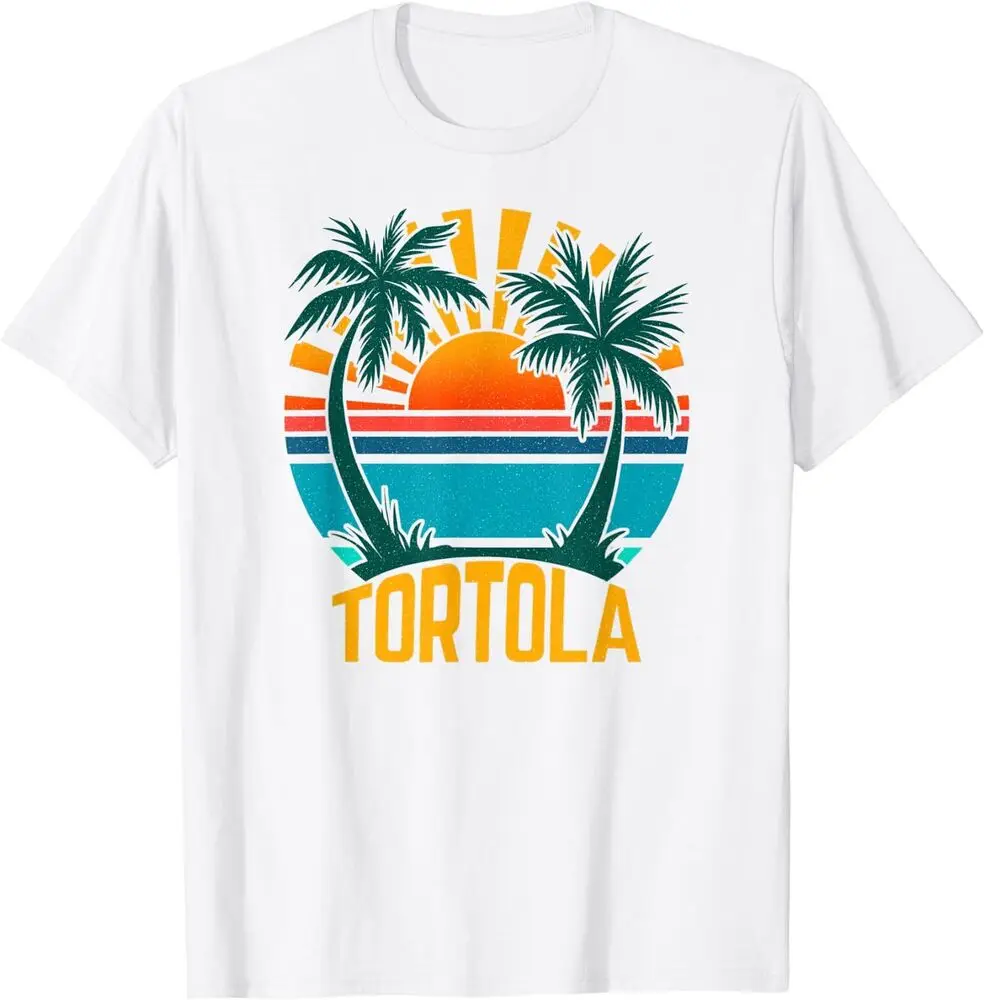 Camiseta de playa de puesta de sol de las Islas Vírgenes Británicas para hombres y mujeres, camisetas Y2K, Tops Unisex de manga corta de verano