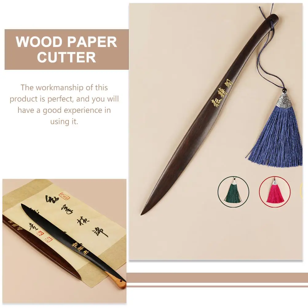 กระดาษไม้น้ําหนักเบาตามหลักสรีรศาสตร์กระดาษข้าวสีดําสาขาไม้สํานักงานเครื่องมือการประดิษฐ์ตัวอักษรซองจดหมายสไลด์