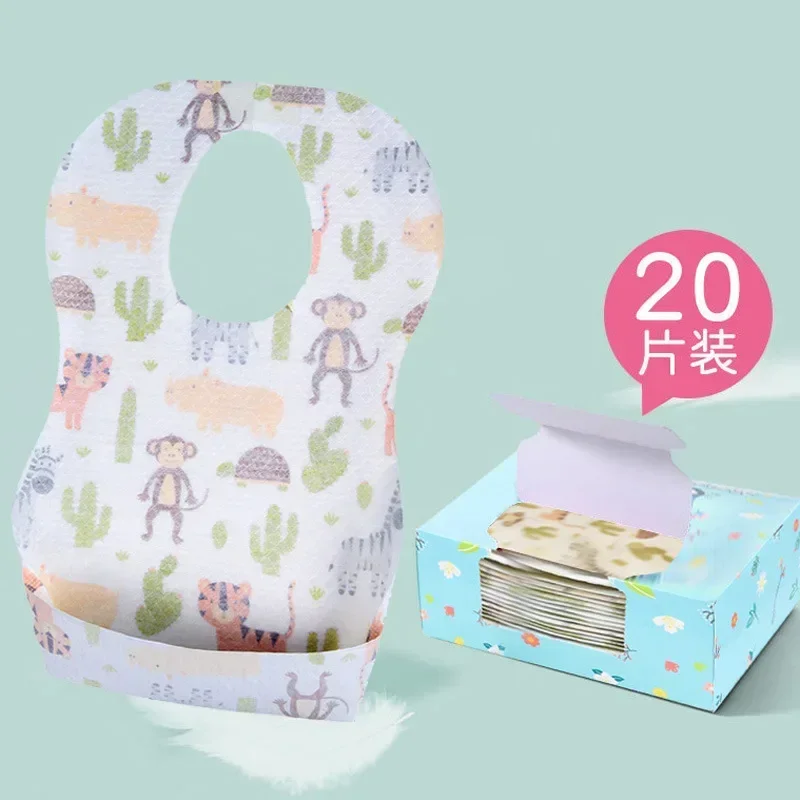 10-20pcs Baby Disposable Bib Children\'s Saliva Towel Baby Eating Bib Waterproof Wash Free Waterproof Portable Rice Bag