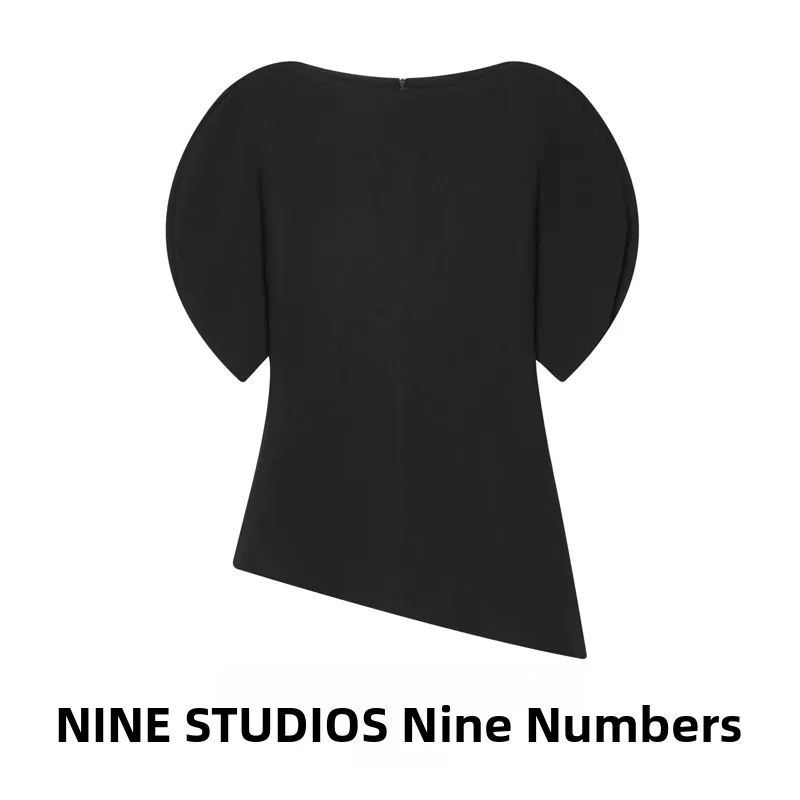 

Повседневная женская ткань Faion ort Sve Bubble Sve Асимметричный топ European Sle Stand Version Полиэфирная ткань круглый Ne