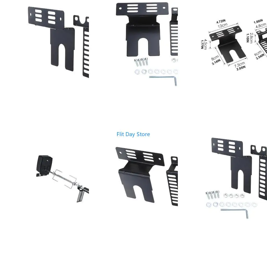 F92C Universal Electric Barbecue Grill Slide Rotisserie Motor Bracket Portable BBQ Accessories Barbecue Grill Motor Holders