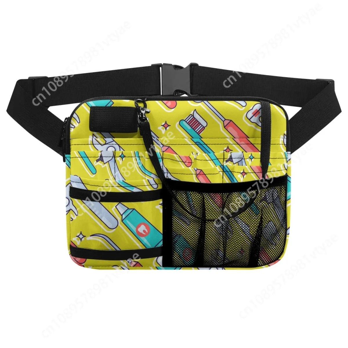 Healthcare Dental Equipment Printed Women's Nursing Waist Bag Adjustable Hospital Work Doctor Dentist Portable Utility Belt Bag