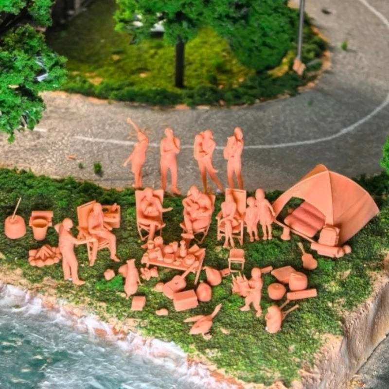 

Outdoor Camping Model Figure Set in 64 Scale, Including All Miniature Model People Collection