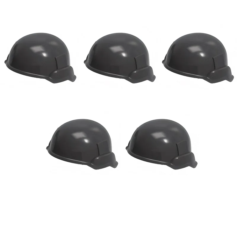 5PCS Military Army SWAT Special Forces Soldier Vest Backpack Helmet Police Parts Mini Action Figures Building Block Brick Toy