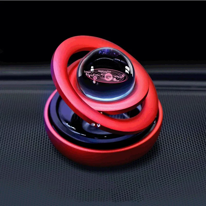 Solar Magnetic Levitation Car Rotating Car Decoration  Modern Solar System Figurines Miniature Accessories Gift