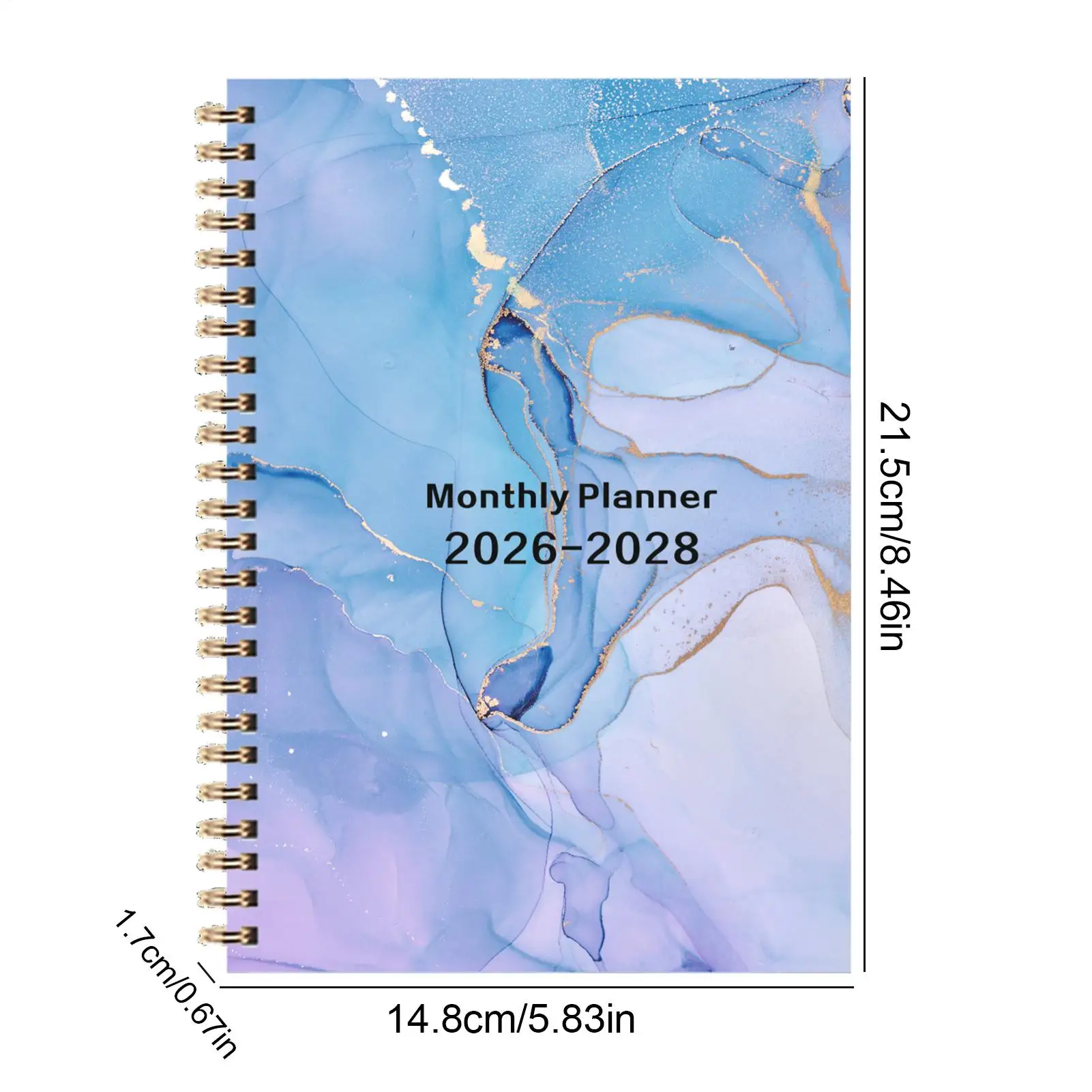 2026-2028 플래너 연간 플래너 코일 바인딩 저널 36개월 탭 포함 학교 대학 직장 비즈니스 작업 가정용