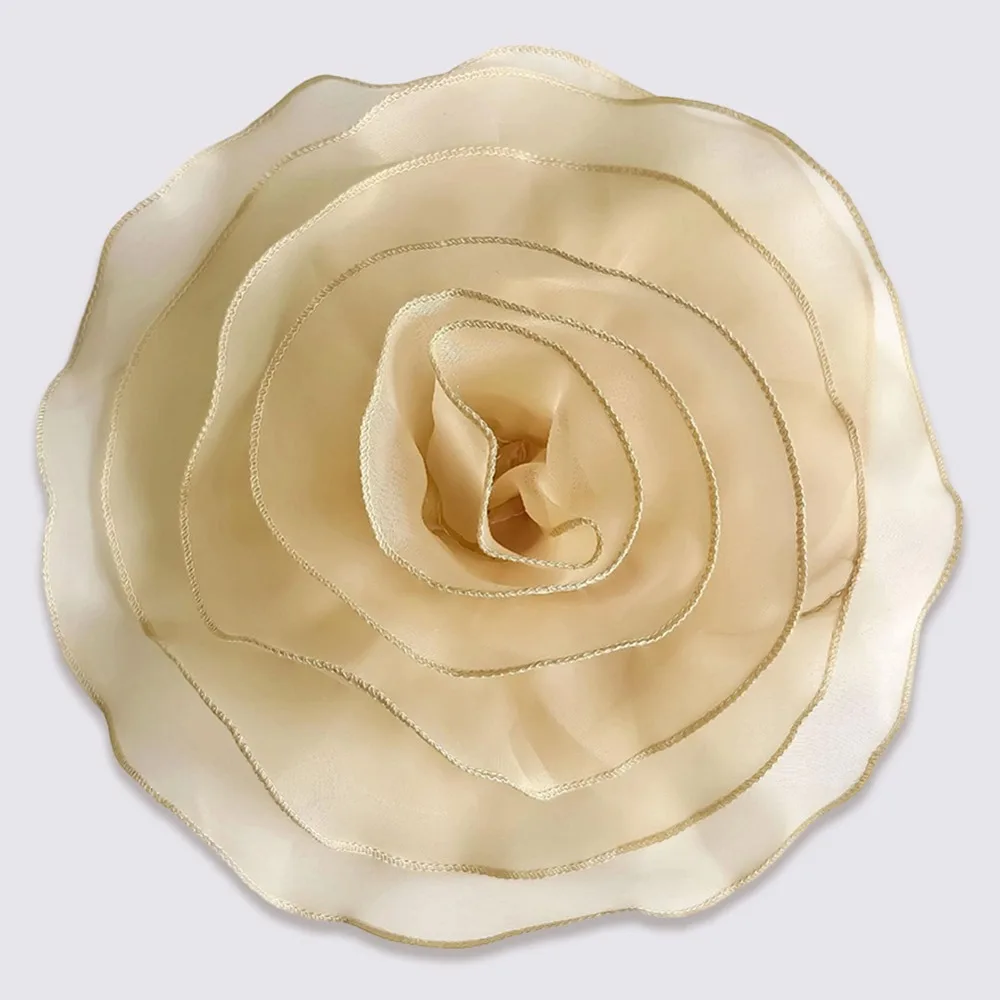 1Pc Flower Polyester Brooches Alloy Lapel Pins for Clothes Wheat 260mm view 6