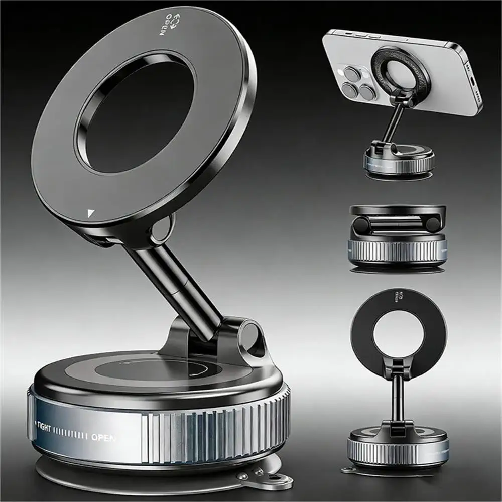 New Upgraded Car Navigation Phone Holder Vacuum Magnet Foldable Multi-Angle Adjustment Strong Magnetic Mount Hot Sale Style