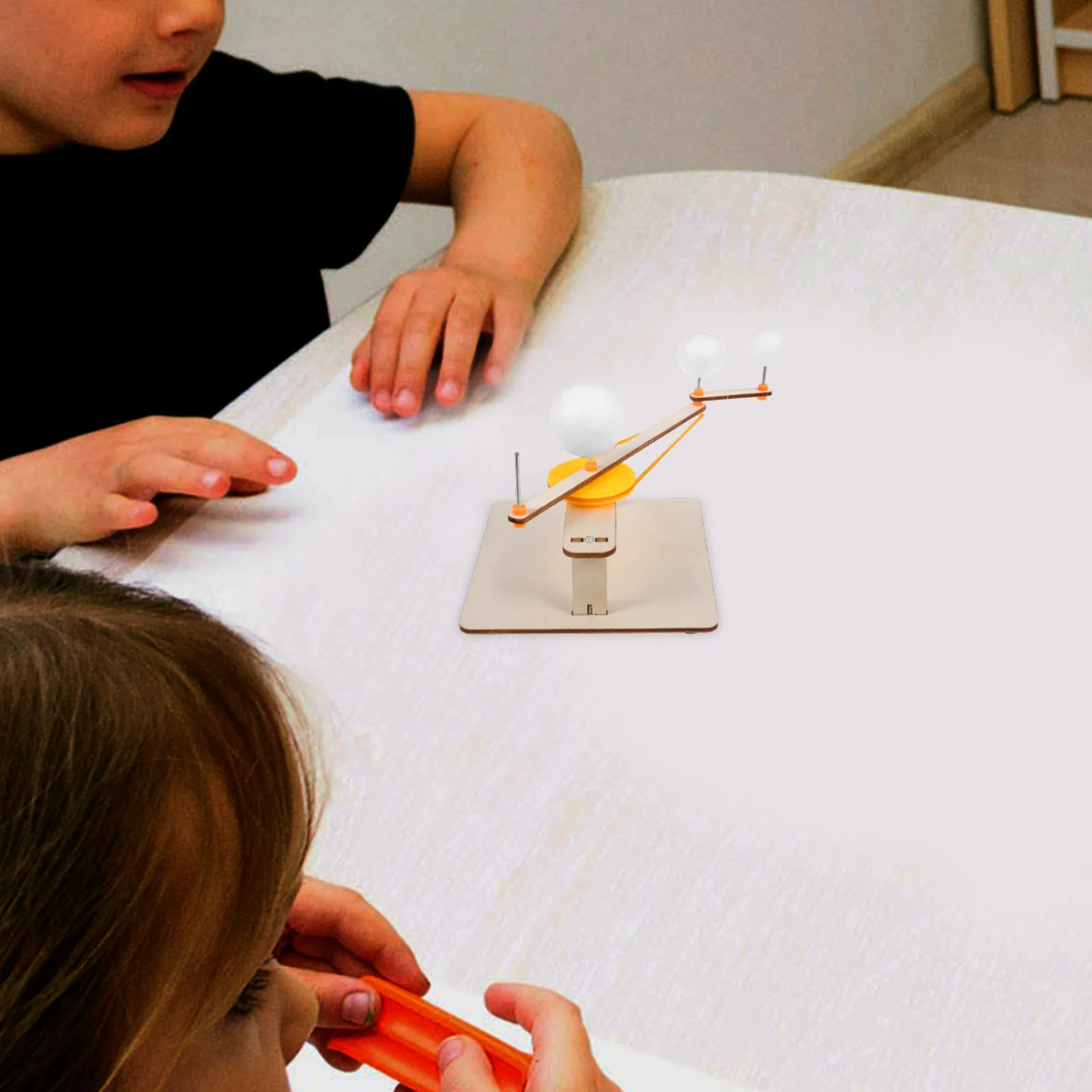 

1 set 1 Set Solar System Diy Wooden Science Astronomy Demo For 3Rd Grade Classroom Sun-Earth-Moon Educational Teaching Tool