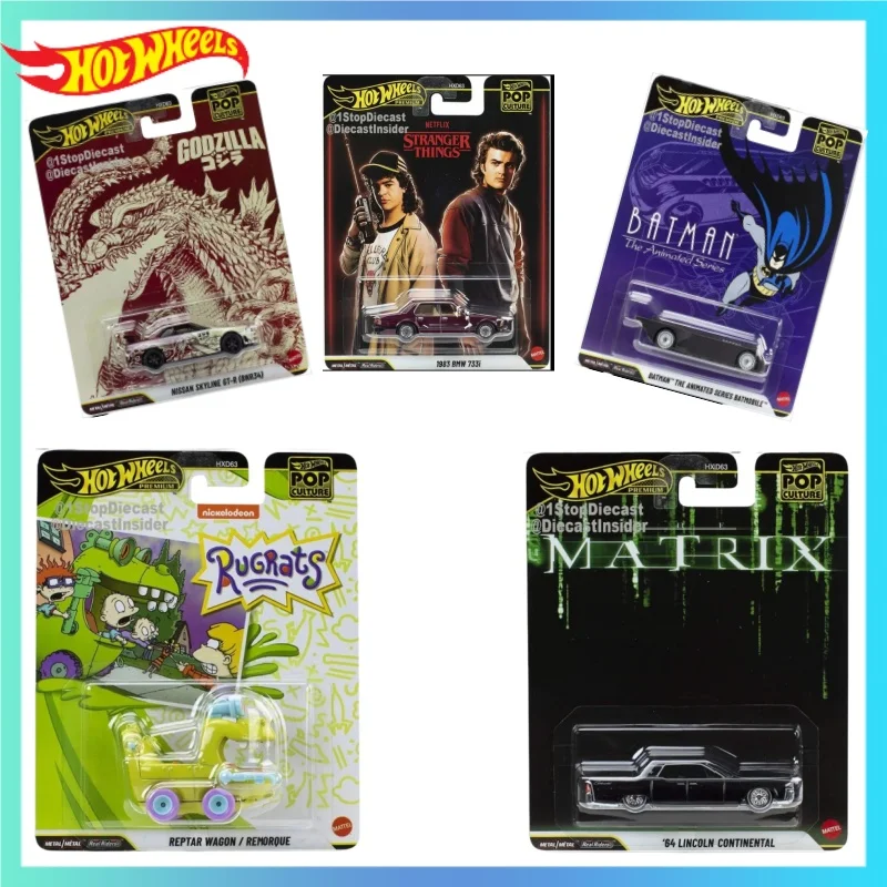لعبة سلسلة Hot Wheels Hxd63 Entertainment Culture - Nissan Gtr Godzilla Stranger Things BMW Lincoln Alloy Car - هدية مصبوبة