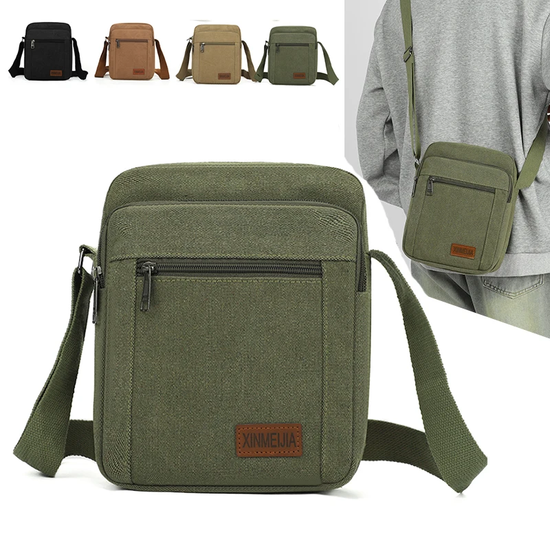 

Fashionable Men's Crossbody Bag, Durable Canvas Shoulder Bag,retro Trendy Crossbody Bag,suitable for Daily Outings,commuting,etc