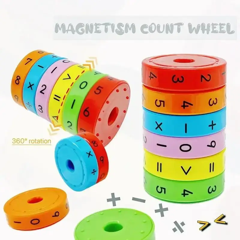 Creative Magnetic Math Arithmetic Intelligence Education Toy Add Subtract Multiply Divide Montessori Counting Learn Kid