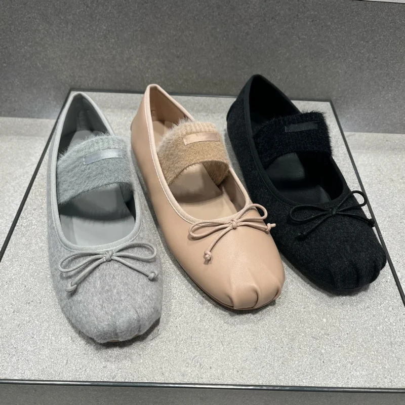 

25 new winter flats 70920211 flat bow Mary Jane shoes ballet shoes