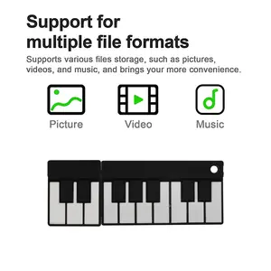 Phim piano Key FLASH FLASH DRIVE 64GB Bộ nhớ Stick USB FLASH DRIVE 12 Drive nhân vật bán hàng chính - 7