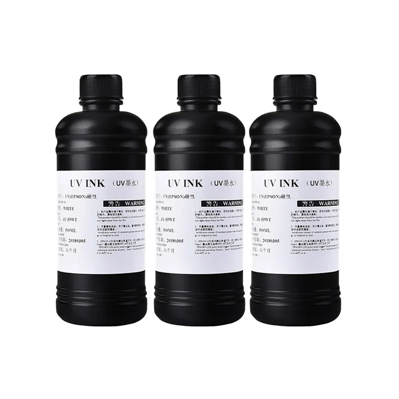 Imagem -02 - Garrafa Led Garrafa de Tinta uv para Epson Verniz Gloss Ink Tinta Macia Dura L800 L805 L1800 R290 R330 1390 1400 1410 500ml