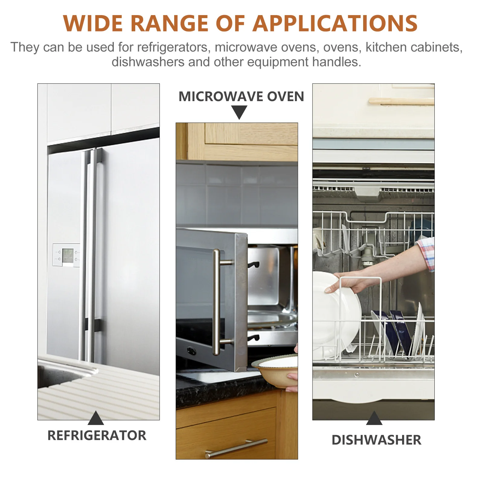 

4Pcs Xmas Fridge Handle Covers Refrigerator Protector Decor Kitchen Supply Elegance Warmth Stain Resistant Freezer Knob Covers