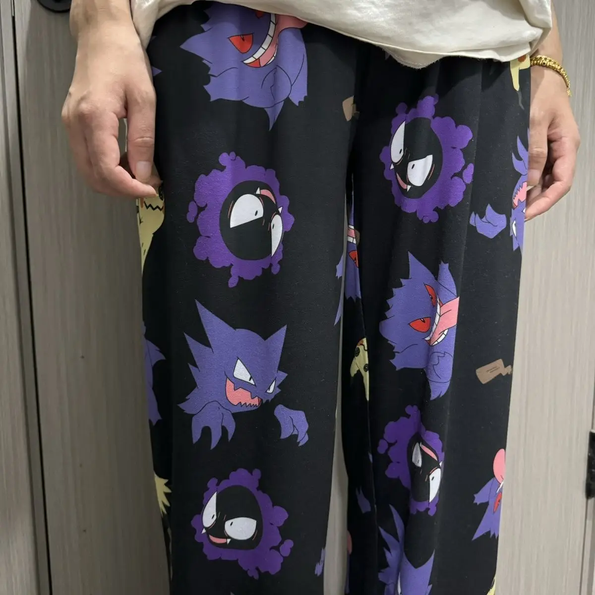 2026 جديد شبح نمط عادية ومريحة النوم السراويل مستقيم الساق الحليب الحرير لينة المشي الرجال والنساء المنزل السراويل