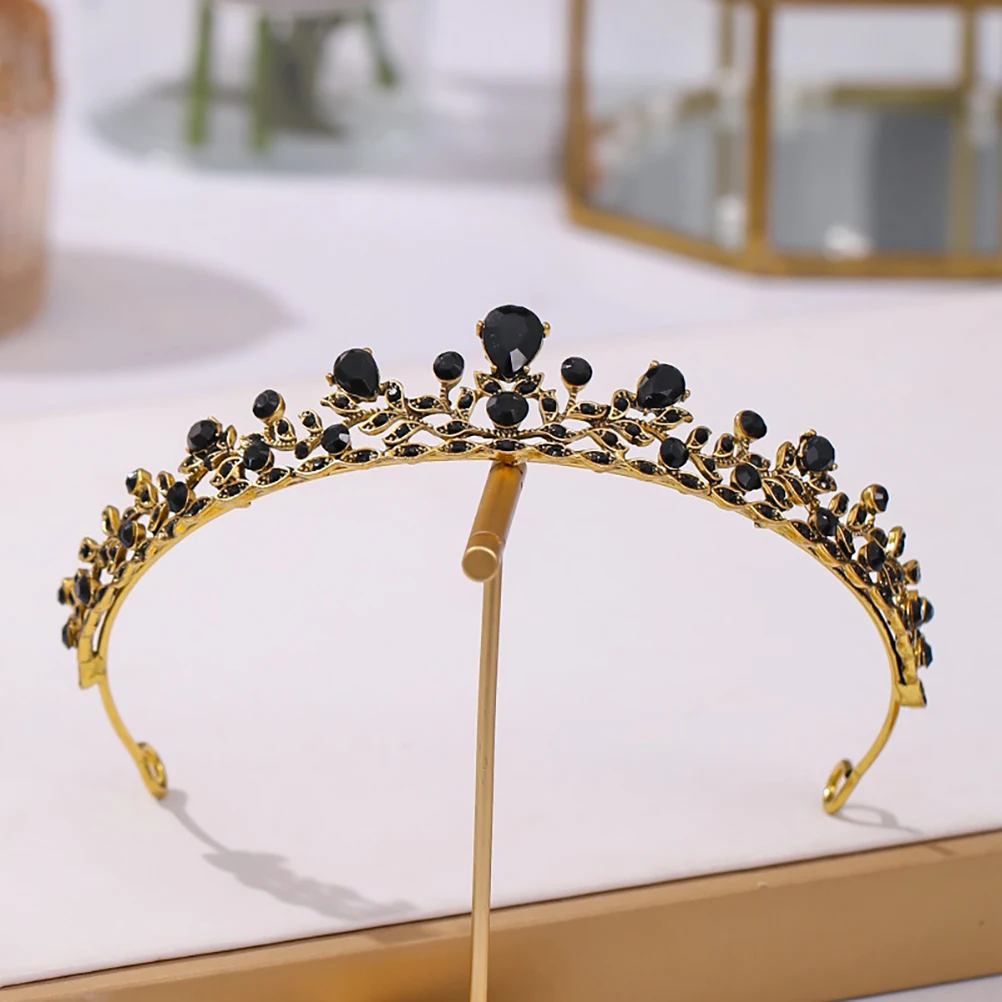 

1pc Crown Wedding Headdress Bride Tiara Baroque Style Vintage Rhinestone Bridal Accessory Celebration Prop Queen