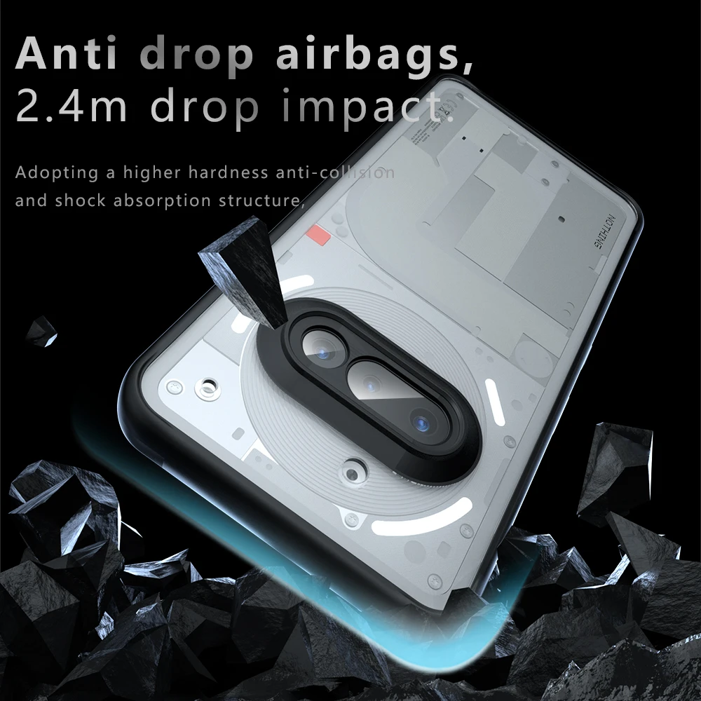 For Nothing Phone 3A 3 A Pro Case Luxury Armor Transparent Matte Back Cover For Phone3A 3APro Acrylic Shockproof Bumper Funda