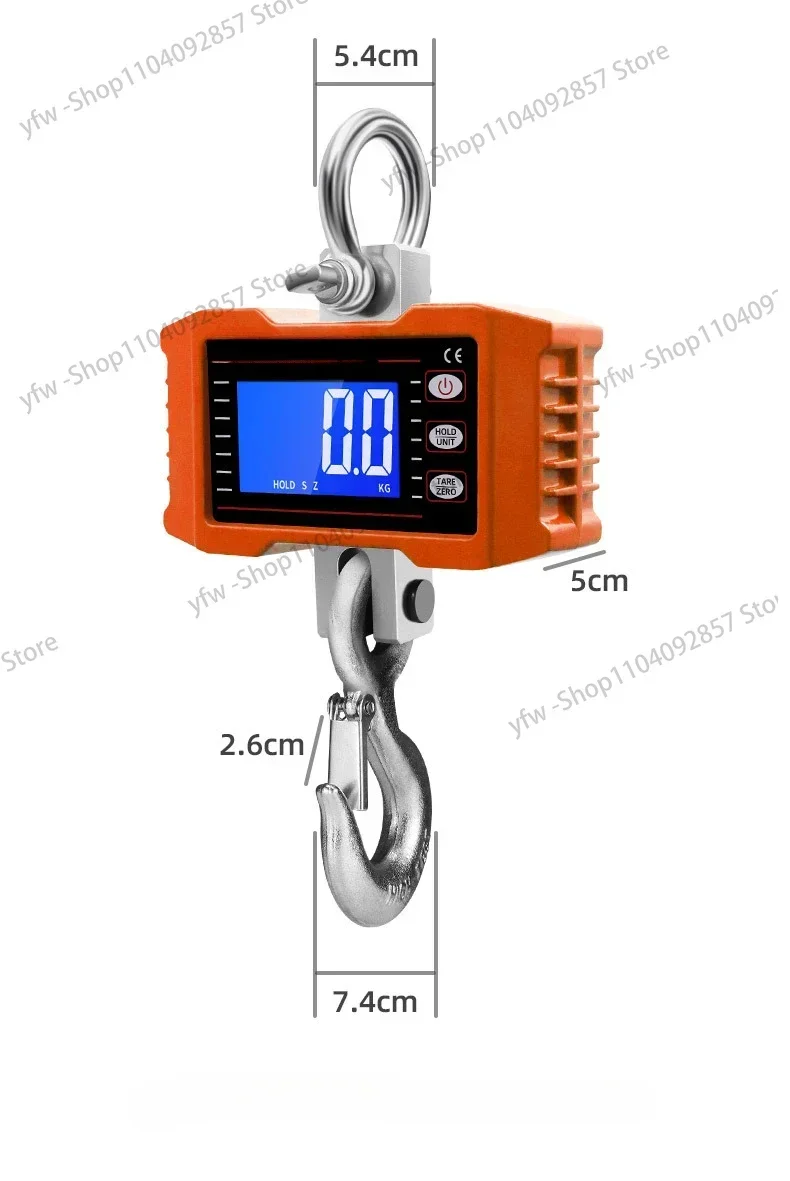 Electronic Hoist Scale 1000kg 1T Electronic Scale 1.5T Hook Driving Pounds Portable Hanging Balance