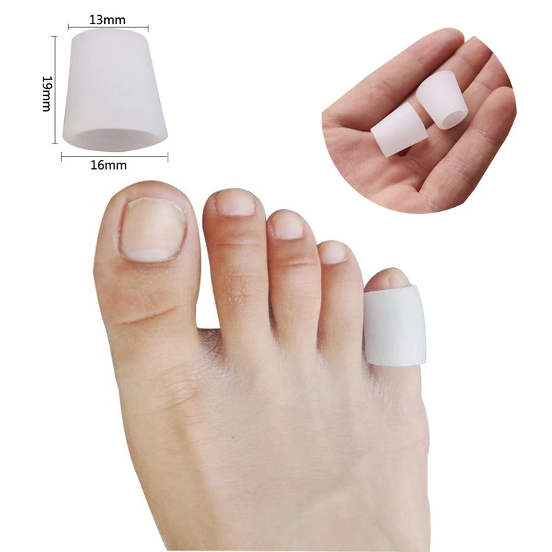 6-10pcs/lot Silicone Gel Little Toe Tube Corns Blisters Corrector Pinkie Protector Gel Bunion Toe Finger Protection Gel Sleeve