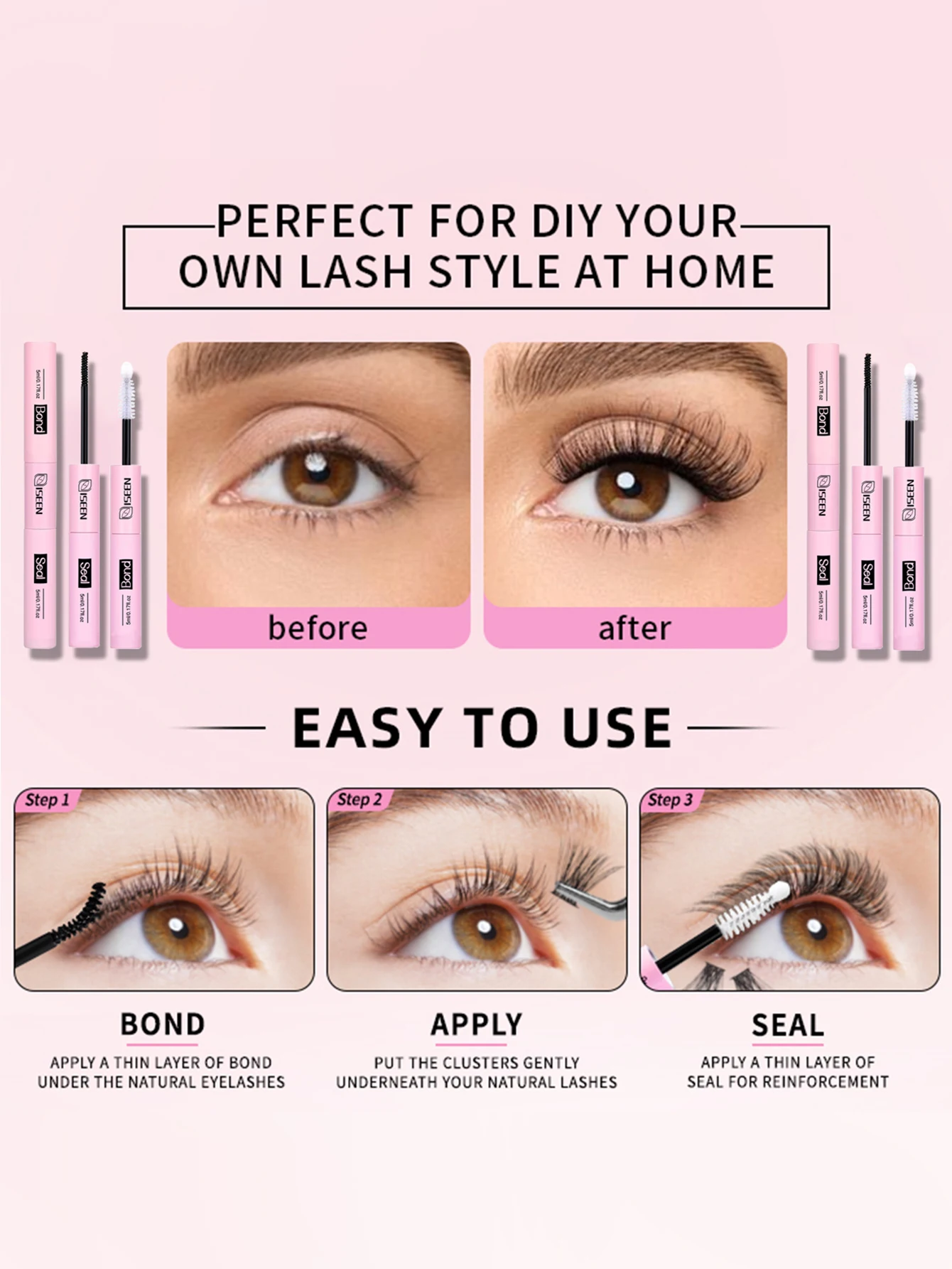 Individual Lashes Cluster C Curl Mix Lash Clusters 3D Wispy DIY Eyelash Extension Resuable Natural Lashes Eyelash Book