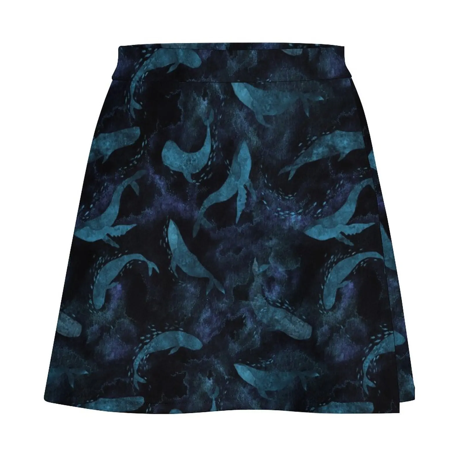 Dance of whales /indigo blue/ Mini Skirt skirts summer 2025 woman Female skirt