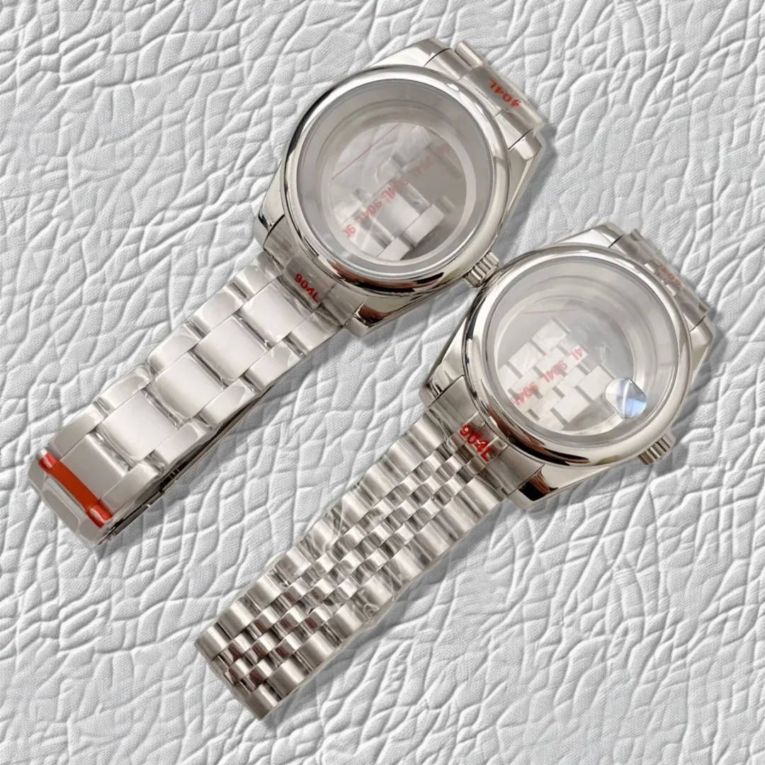 

36mm 39mm Watch Case and Strap Kit NH35 Case for Datejust Nh35 Nh36 Nh34 Movement 28.5mm Dial Sapphire Glass Case and Strap Set