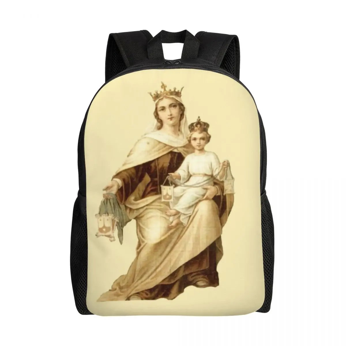 Customized Our Lady Of Mount Carmel Travel Backpack  School Computer Bookbag Christian Virgin Mary College Student Daypack Bags