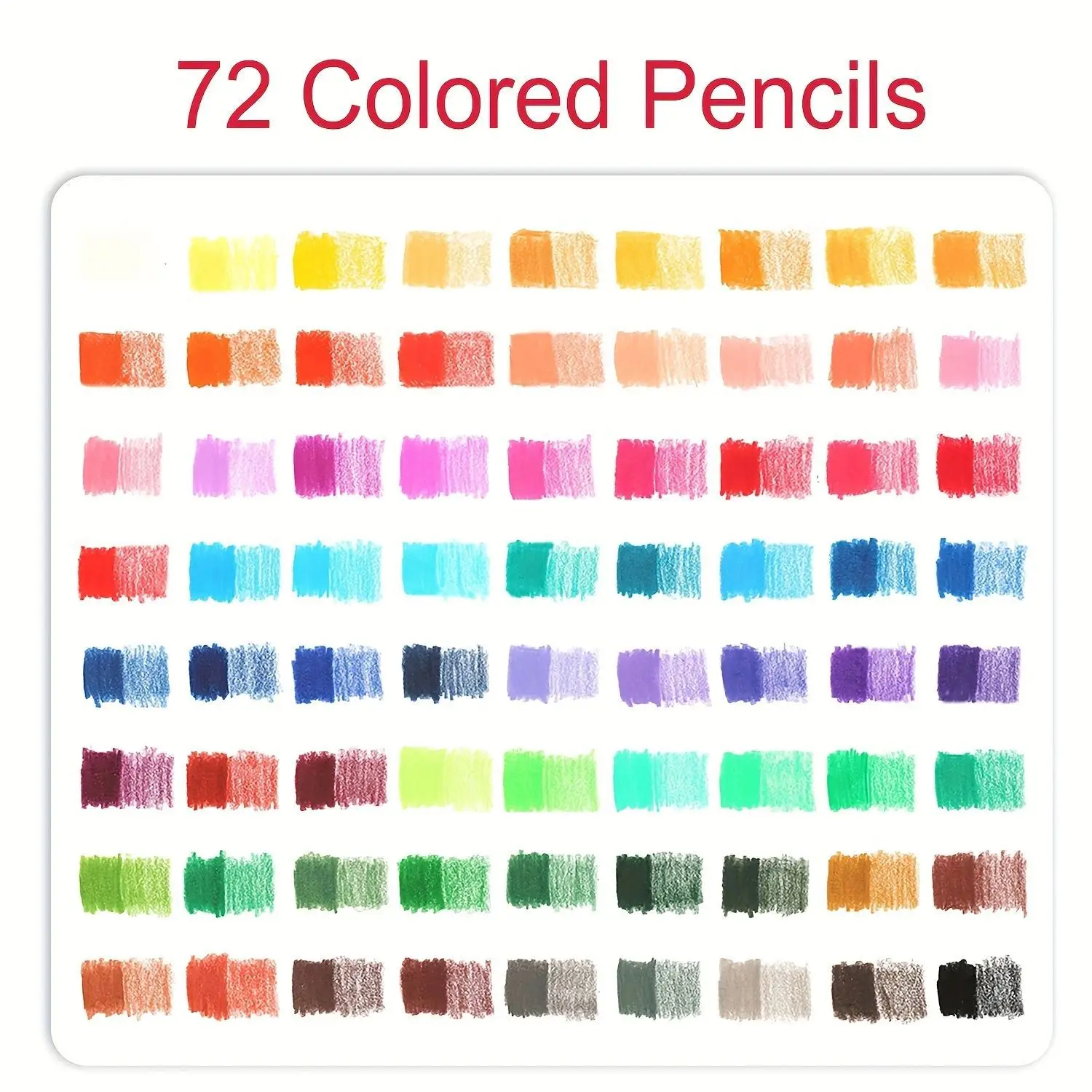 72 Color Round Rod Oil-based Colored Pencil Roller Curtain Set Colored
