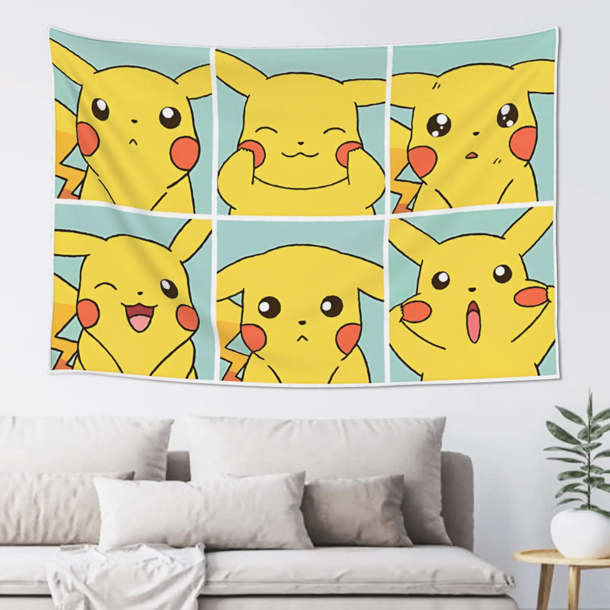 Cutecore Pokemon Tapestry Bedroom Decoration  Wall Hanging Blanket Tapestry Cool Stuff For Room