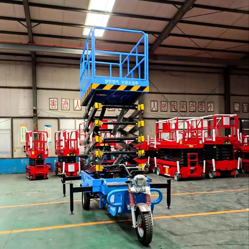 

LEEPA Electric Integrated Body Safety Three-Wheeled Scissors Lift Platform Tricycle-mounted Scissor Lift Table