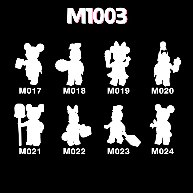 

Disney M1003 Building Block Figures, including Mickey, Donald Duck, Minnie, Goofy, Daisy Duck, popular collectible creative gift