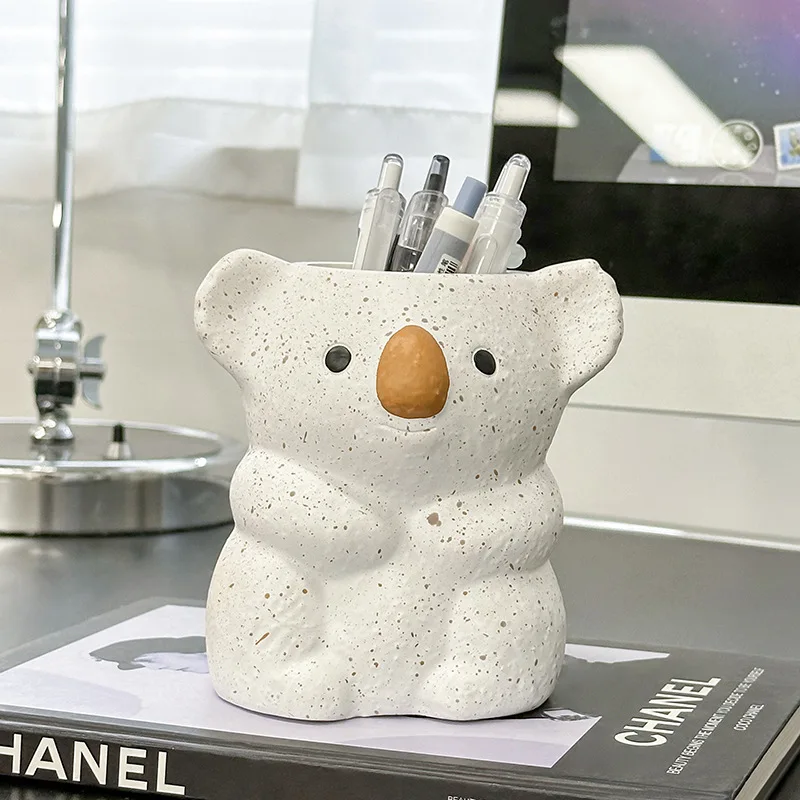 1pcs Creative and Cute Koala Styling Pen Holder Home Living Room Office Desktop Multi-functional High-value Ornament